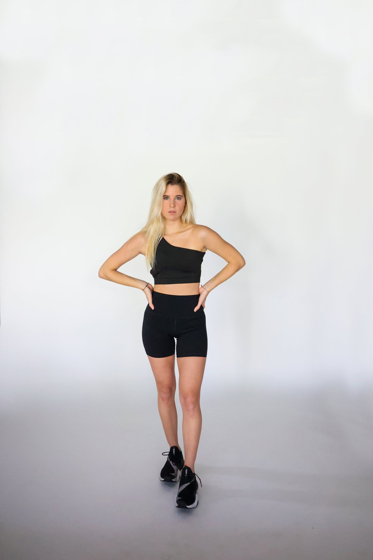 One Shoulder Black Top