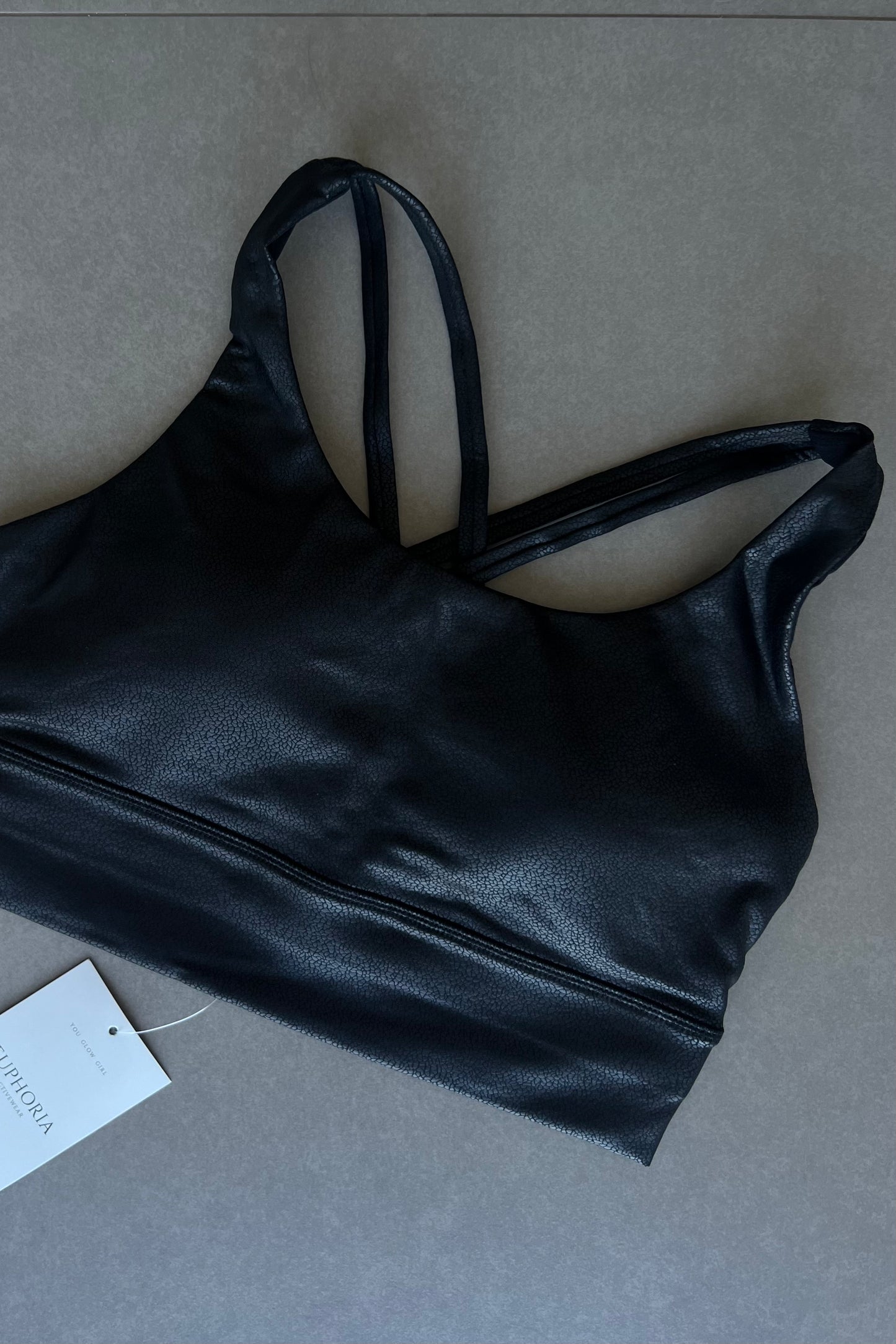 Leather Black Top