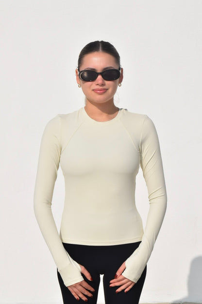 White Long Sleeve Top