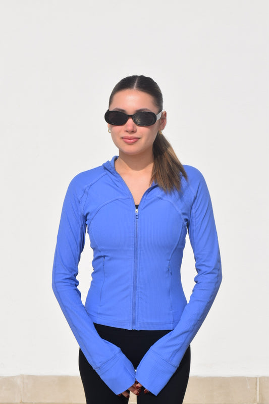 Blue Cropped Jacket