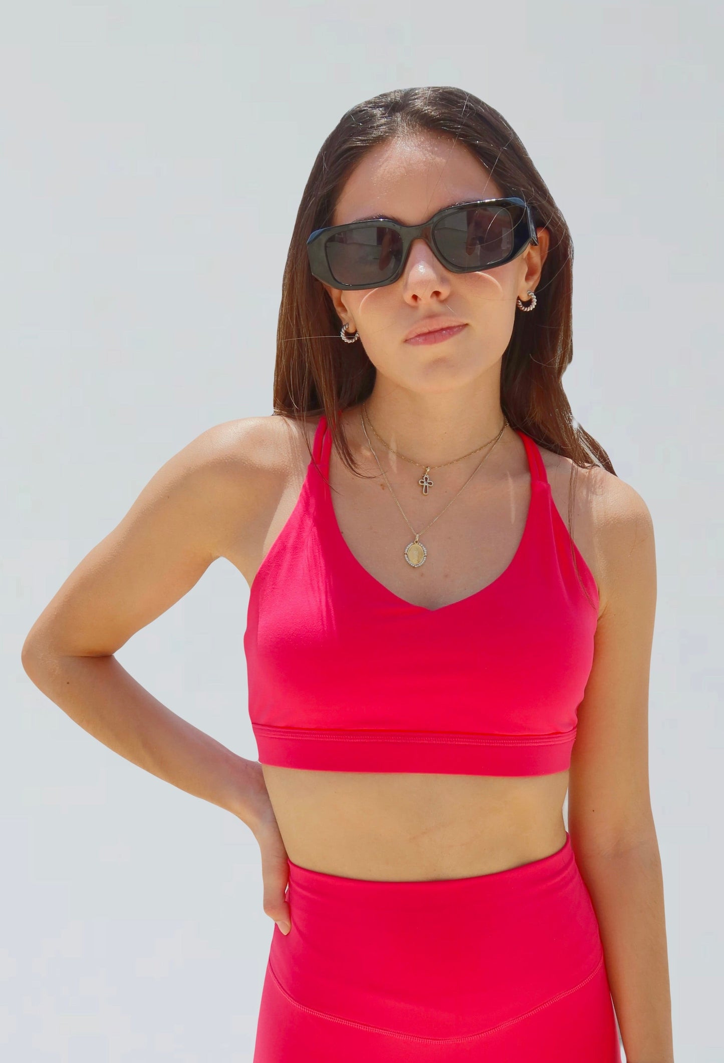 Cross Top Hot Pink