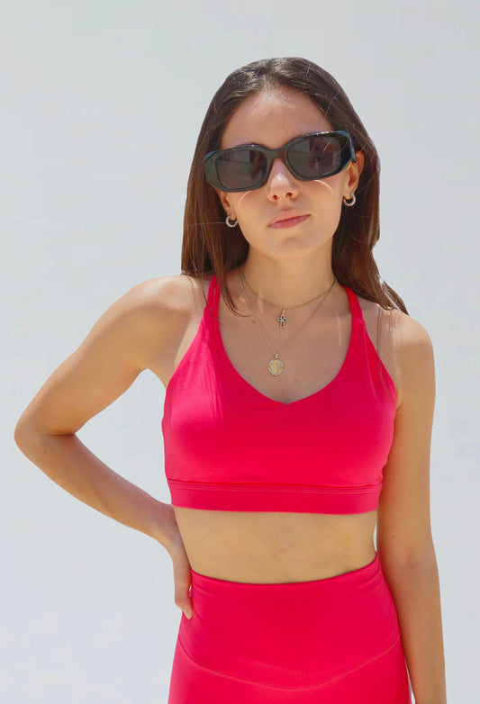 Cross Top Hot Pink
