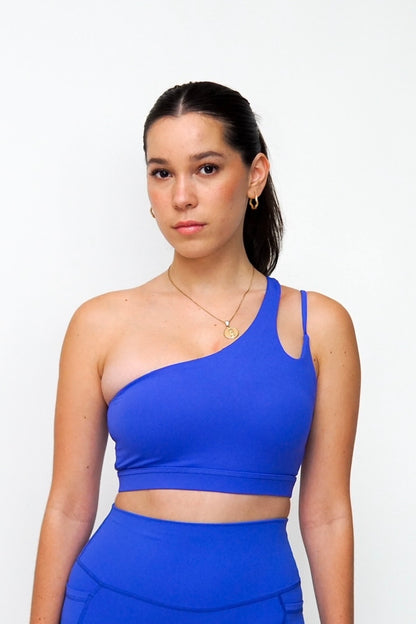 Asymmetrical Electric Blue Top