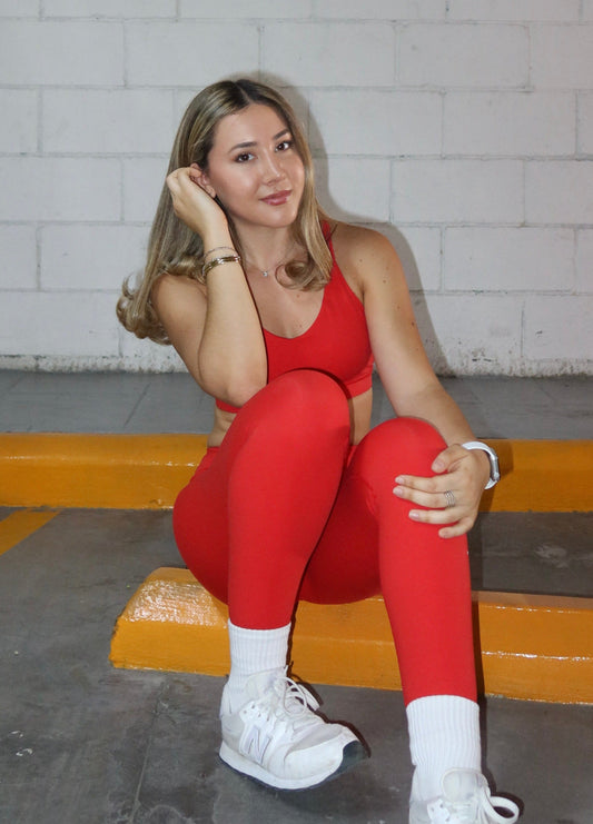 Cherry Red Cross Leggings