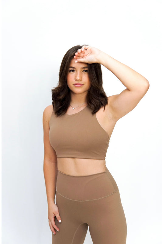 Asymmetrical Back Brown Top