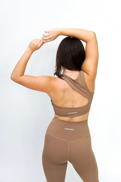 Asymmetrical Back Brown Top