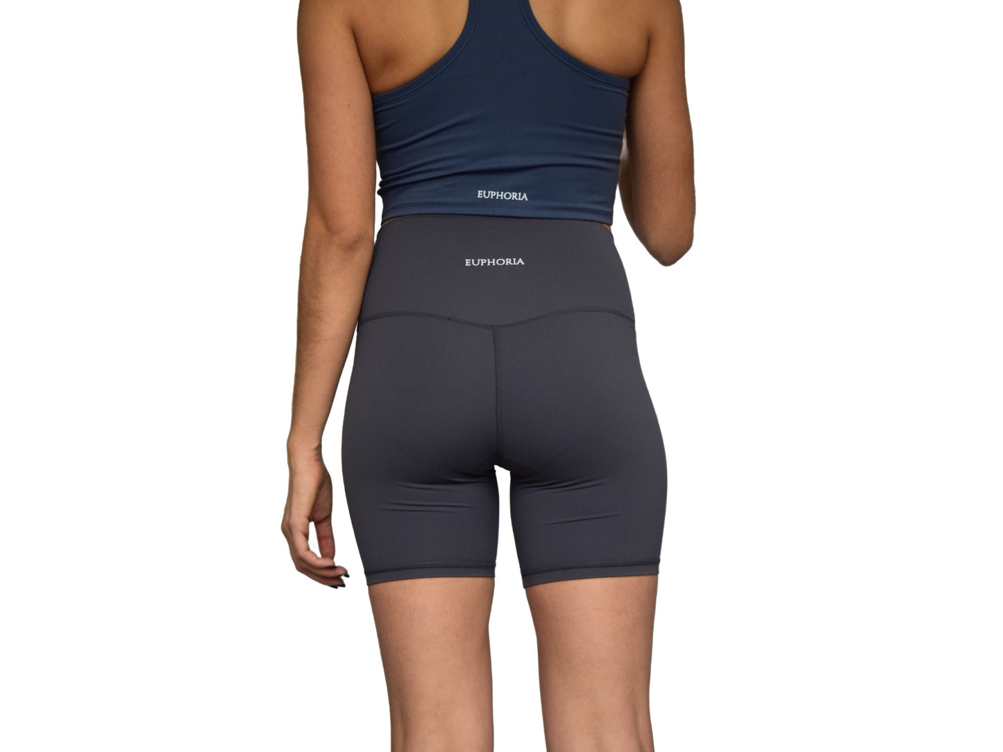 Blue Grey Biker Shorts