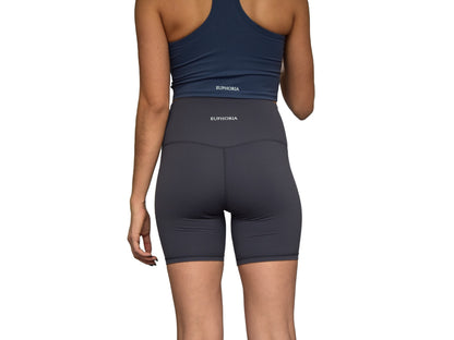 Blue Grey Biker Shorts