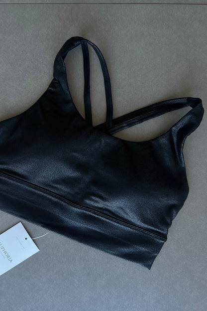 Leather Black Top