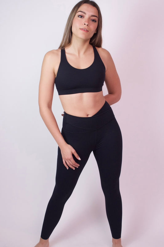 Black V Leggings
